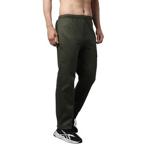 Pantalon de jogging homme en coton et élasthanne 260 g/m², poids moyen, coupe fuselée, fermeture éclair à la cheville, usage quotidien, uni - Product Image 3