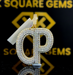 Colgante de Letra P Estilo Hip Hop, Chapado en Oro con Microincrustaciones de Moissanita, Amuleto Unisex, Joyería Personalizada de Lujo, Plata de Ley - Product Image 5