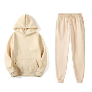 Ensemble sweat-shirt à capuche bleu et pantalon de jogging pour homme, tricoté, couleur unie, tenue décontractée pour l'automne - Product Image 5