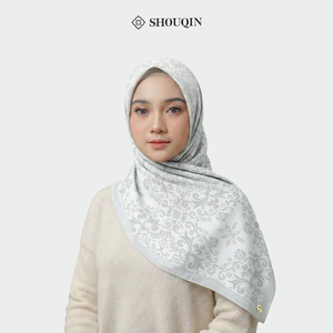 ผ้าพันคอสี่เหลี่ยมลายดอกไม้สวยงาม Shouqin ผ้าคลุมศีรษะสำหรับผู้หญิงมุสลิม ป้องกันรอยยับ พิมพ์ลายดิจิทัล ใช้ได้ทุกวัน/ละหมาด/งานแต่งงาน/รอมฎอน/อีด - Product Image 4