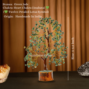Árbol de la Vida de Cristal de Aventurina Verde Hecho a Mano con Alambre Dorado, Bonsái de Piedras Preciosas, Decoración para el Hogar, Artículo Decorativo de Feng Shui - Product Image 6