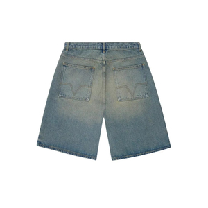 Shorts en jean streetwear pour hommes, coupe décontractée, été, avec logo personnalisé - Product Image 4