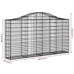 Lot de 3 grands paniers gabions en fer galvanisé argenté, catégorie de produits en treillis métallique - Product Image 6