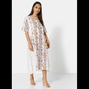 Elegant Multipatterned Short <b>Kaftan</b> for Women - Product Image 2