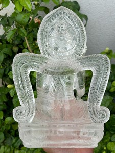 Estatua de Buda de Cuarzo Transparente Grande Tallada a Mano, Escultura de Cristal Única, Decoración para el Hogar, Proveedor Mayorista OEM ODM - Product Image 6