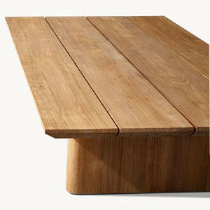 Ensemble de canapés de jardin de luxe, canapés modernes d'extérieur pour hôtel, canapé en bois en forme de L, meubles de patio en teck, ensemble de meubles d'extérieur imperméables - Product Image 6