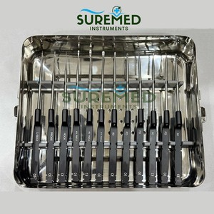 Juego de Curetas Cervicales de Microdiscectomía de Acero Inoxidable, Instrumentos Quirúrgicos, Juego de Curetas de Microdiscectomía con Bandeja de Esterilización - Product Image 4