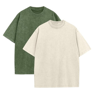 Drop Shoulder <b>T</b>-shirt Oversize Cotton <b>T</b>-shirt Crew Neck Heavyweight Blank Streetwear Bulk <b>T</b>-shirt Custom Tee Shirt High Quality - Product Image 2