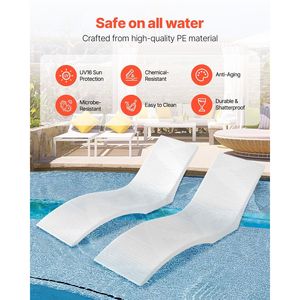 Set di 2 Chaise Longue Galleggianti per Piscina, Accessori per Piscine Fisse fino a 1,27 m di Profondità - Product Image 3