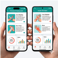 Aplicación de Guía de Primeros Auxilios RoyalCraft Enterprise, Consejos de Atención de Emergencia, Guías Médicas y de RCP, Seguridad y Salud para IOS/Android/Linux/Mac