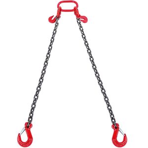 Catene di sollevamento G80 per paranchi a catena, da 3/8 pollici x 6 piedi, capacità 5 tonnellate (11.000 libbre), con ganci - Product Image 4