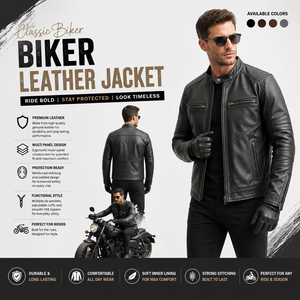 Casual Wear <b>Leather</b> Winter <b>Jackets</b> Men Stand Collar Biker Racer <b>Jacket</b> Men Chest Pocket <b>Long</b> Sleeve <b>Leather</b> Racer <b>Jackets</b> - Product Image 1