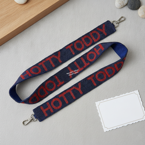 Hotty Toddy <b>Navy</b> Blue Red Beaded Embroidered Fashion Purse Strap Decorative Shoulder Bag <b>Accessory</b> OEM Factory - Product Image 1