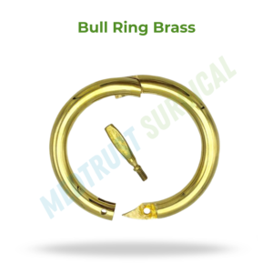 Anneau de contrôle nasal en laiton de taille standard pour bovins, instrument vétérinaire pour animaux de ferme - Product Image 2