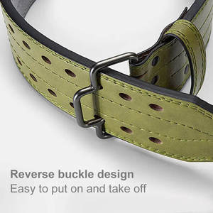 Cinturón de levantamiento de pesas de cuero de vaca verde oliva de liberación rápida, ajustable, antideslizante, con soporte lumbar para powerlifting, cinturón Dabble Prong - Product Image 3