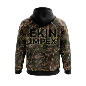 เสื้อฮู้ดดี้ล่าสัตว์แบบยูนิเซ็กซ์ลายพรางป่าไม้  ผ้าฟลีซโพลีเอสเตอร์ 100% สำหรับผู้ชาย  เสื้อกันหนาวแบบสวมหัว  รับสกรีนโลโก้ตามสั่ง - Product Image 2