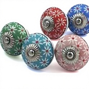 Mixed Design <b>Ceramic</b> <b>Knobs</b> for Cabinets Drawers Dressers Bedrooms Hotels Living Rooms Warehouses Outdoor Usage in India - Product Image 1