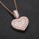 Baguette Moissanite Heart Pendant Hip Hop Pendant Iced Out 925 Silver Pendant Rapper Bling Pendant Locket Pendant Gift For Her - Product Image 2