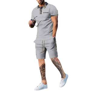 Men's Designer Style Summer Matching <b>Set</b> Casual Short Sleeve Shirt Shorts Co-Ord <b>Set</b> - Product Image 4