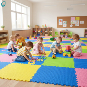 Tapetes de Espuma EVA al por Mayor, 100x100cm, Tapetes de <span class=keywords><strong>Gimnasio</strong></span> para Ejercicio, Tapetes de Juego de Rompecabezas EVA Coloridos para Bebés - Product Image 1