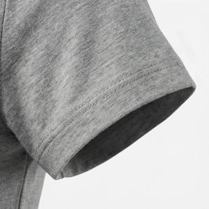 T-shirts personnalisés en coton à col rond et manches courtes, coupe oversize, pour hommes et femmes, décontractés, longueur courte, avec motifs unis - Product Image 6