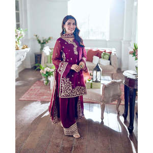 ชุดราตรีปาร์ตี้สวยๆออกแบบด้วยก้นบนและ dupatta - Product Image 4