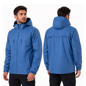 Chaqueta Impermeable para Hombre, Diseño Cortavientos, Forro de Poliéster y Capucha Ajustable, Ideal para Aventuras al Aire Libre - Product Image 5