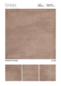 Carreaux de porcelaine à texture sculptée 24x24, conçus pour offrir une profondeur tactile, un ton de surface discret et une longue durée de vie pour les sols intérieurs. - Product Image 3