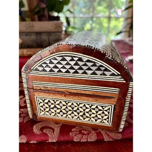 Caja de Joyería Artesanal con Marquetería de Madera Multicolor |   Diseño de Mosaico Exótico de Sheesham al por Mayor - Product Image 2