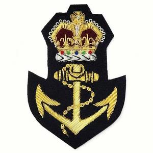 Wholesale Customized Embroidered Beads <b>Safety</b> <b>Pin</b> High Quality Eco-Friendly Handmade Gold Bullion Patch Fabric Bullion Badges - Product Image 5