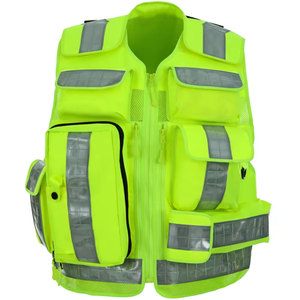 Chaleco y Chaqueta de Seguridad para Hombre, 100% Poliéster, Multibolsillos, con Cierre de Seguridad, Alta Visibilidad y Reflectividad - Product Image 6