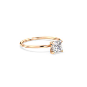 Bague de fiançailles REYES, nouveau design, coupe princesse, 0,96 carat, moissanite, en argent sterling 925, certifiée GRA, cadeau de mariage, bijoux - Product Image 3