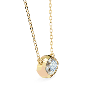 Collar con colgante solitario de diamante cultivado en laboratorio de corte marquesa de 0.5 quilates, oro macizo de 18 quilates, joyería fina para mujer, cadena a juego. - Product Image 2