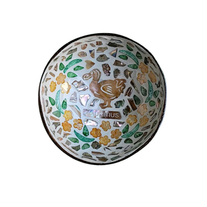 Cuencos de Coco Orgánicos Personalizables Royal Heritage Orient con Motivos Florales Pintados a Mano, Exportación a Granel, Precio Competitivo - Product Image 3