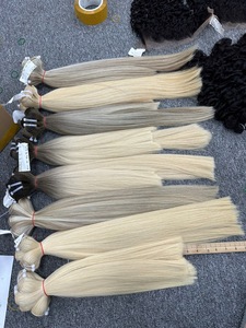Extensiones de Cabello Virgen Vietnamita, Súper Dobles, Tejido Natural Liso, Color Rubio, 100g - Product Image 1