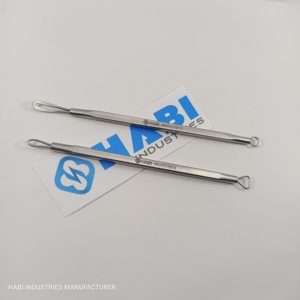 High Quality Stainless Steel Nail Buffer Dual-End <b>Pedicure</b> <b>Tool</b> Pushers Suppliers Wholesale White Head Remover Spatulas - Product Image 3