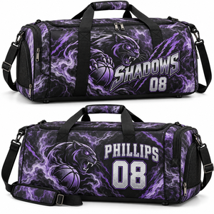 Gym Duffle Bag Coaches Custom Logo Shoe Compartment Training Carrier Private <b>Label</b> Zipper Closure Padded Handles Durable <b>Luggage</b> - Product Image 4