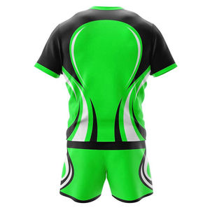 Conjuntos de Uniformes de Rugby de Tela de Poliéster 100% de Alto Impacto y Durabilidad, 400g, con Diseño Personalizado Impreso por Transferencia de Calor, Tallas Grandes, Parte Delantera - Product Image 5