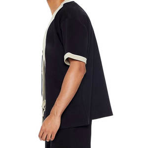 Camiseta de Béisbol Sublimada con Logotipo Personalizado, 100% Poliéster, Camiseta de Softbol Lisa, Camiseta de Béisbol con Botones, Camiseta de Béisbol Informal - Product Image 3