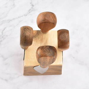 Ustensiles de cuisine, outils à fromage, couteau à fromage en acier inoxydable, support magnétique en bois d'acacia, ensemble de planches à charcuterie - Product Image 5