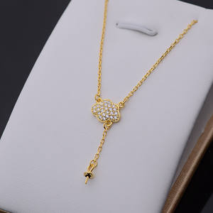 Collar con Colgante de Nube de Plata S925 para Mujer, Versátil, con Cadena de 7-13 cm y Accesorios de Cadena de Perlas DIY, Moderno, Modelo 291 - Product Image 5