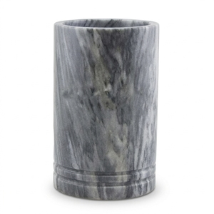 Urne funéraire cylindrique en marbre gris naturel, artisanale, pour cendres humaines, souvenir commémoratif, écologique et durable pour adulte - Product Image 1