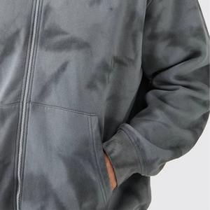 ชุดเซ็ตฮู้ดดี้และกางเกงวอร์มผู้ชายสไตล์วินเทอร์สตรีทแวร์ พิมพ์ลายตามสั่ง แต่งแพทช์ปักลาย ประดับคริสตัล ซิปหน้า ล้างสีแบบแอซิดวอช - Product Image 3