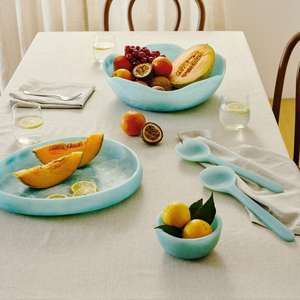 Bandeja de Servir de Resina Elegante Artizon Studio, Hecha a Mano, Color Blanco Agua con Remolinos, Personalizable, Moderna, Lujosa y Duradera - Product Image 1