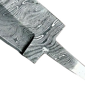 Handmade Damascus Steel Blank <b>Blade</b> <b>Craft</b> Blank for Custom Handle Projects Artisan Crafting DIY Applications Workshop Use - Product Image 2
