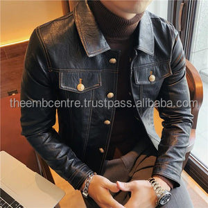 Precio de venta al por mayor 2024 Nuevo estilo de diseño Otoño Invierno Chaquetas de cuero Jóvenes Chaquetas de cuero cómodas de moda para hombres - Product Image 6