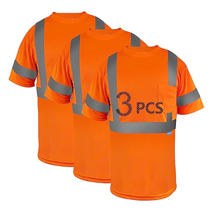 เสื้อยืดนิรภัยแบบสวมหัว ผ้าตาข่ายโพลีเอสเตอร์ สีส้ม ไซส์ S/M สำหรับทุกเพศ - Product Image 1