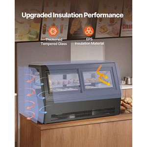 Frigorifero Commerciale a 2 Livelli da 7.1 Cu.Ft./190L per Esposizione Pasticceria con Illuminazione a LED - Product Image 6
