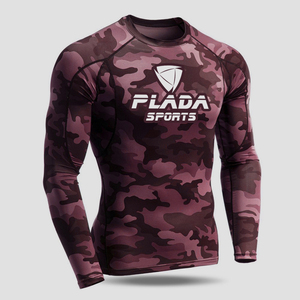 เสื้อคอมเพรสชั่น MMA แขนยาว เสื้อรัดกล้ามเนื้อ BJJ สำหรับนักกีฬาไรช์การ์ด  ไม่ต้องใส่กางเกง  เสื้อคอมเพรสชั่นครอสฟิต เสื้อรัดกล้ามเนื้อสำหรับเพาะกาย - Product Image 5