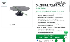 Support rotatif pour soudure, rotation à 360 degrés, outils de bijouterie, base en fonte | Numéro d'article GS-386B - Product Image 3